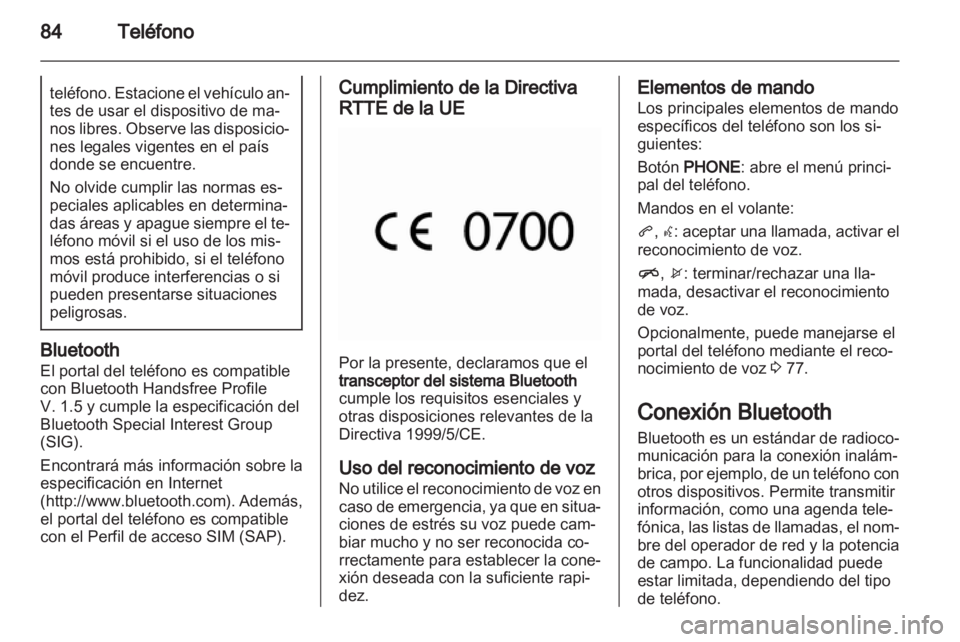 OPEL MOKKA 2013  Manual de infoentretenimiento (in Spanish) 