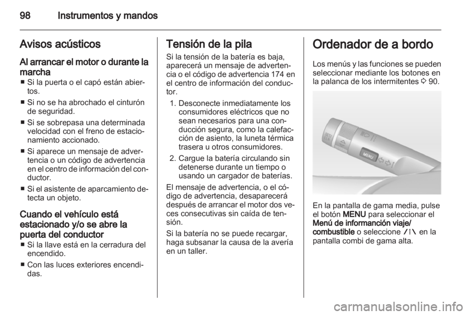OPEL MOKKA 2013  Manual de Instrucciones (in Spanish) 