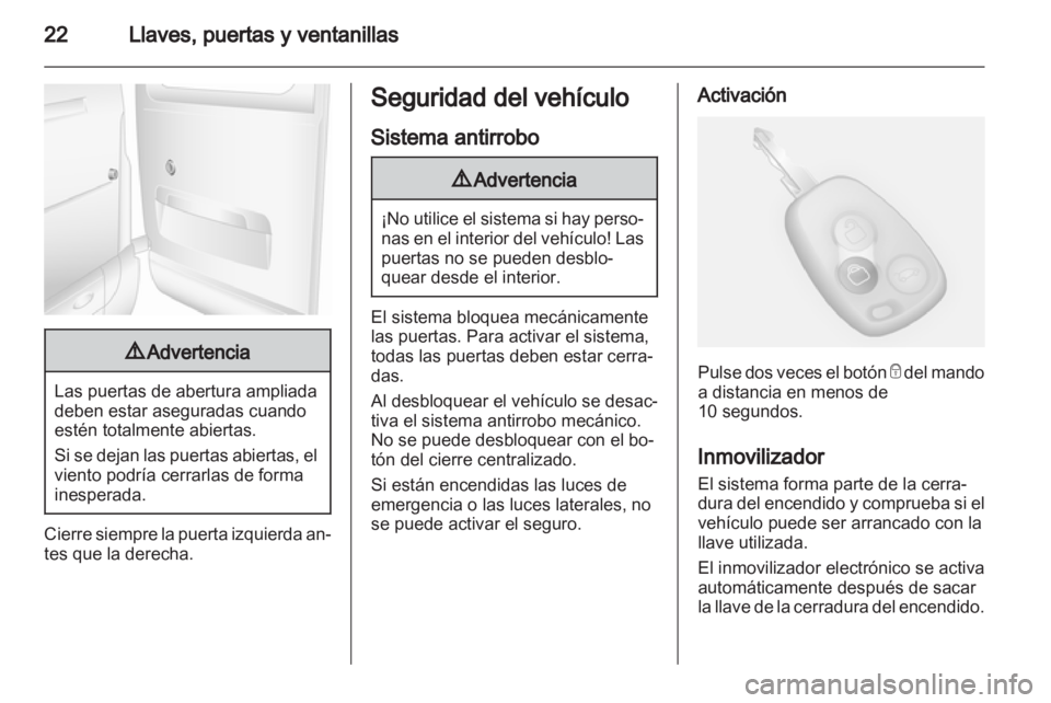 OPEL MOVANO_B 2010.5  Manual de Instrucciones (in Spanish) 