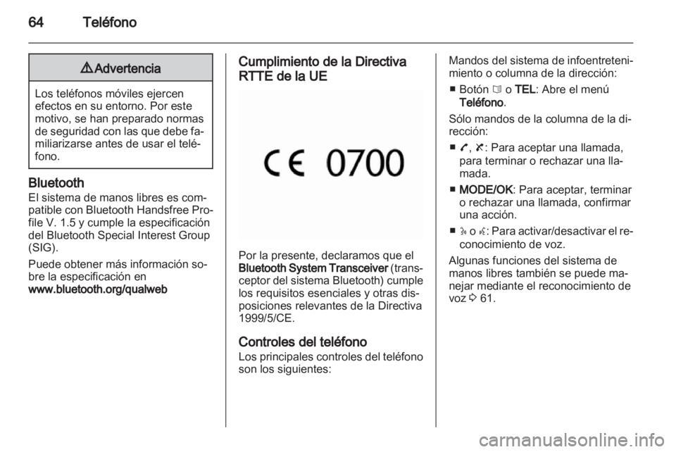 OPEL VIVARO 2012  Manual de infoentretenimiento (in Spanish) 