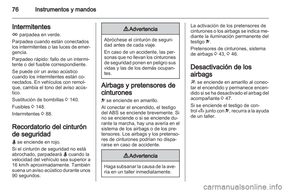 OPEL MOVANO_B 2012.5  Manual de Instrucciones (in Spanish) 