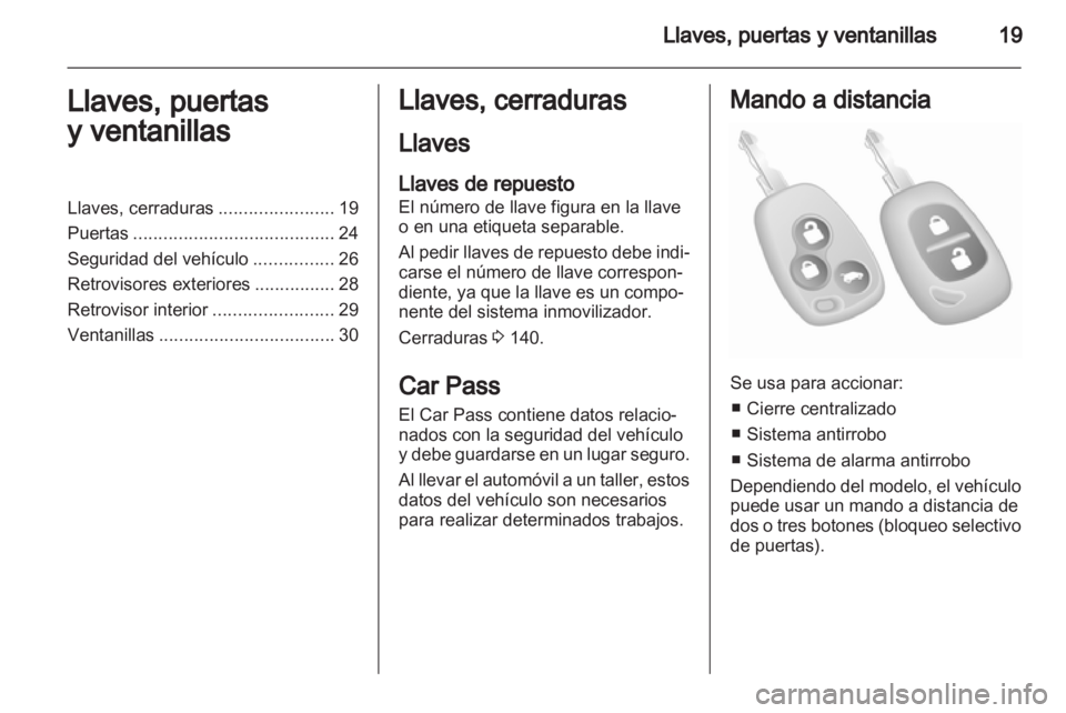OPEL VIVARO 2011  Manual de Instrucciones (in Spanish) 