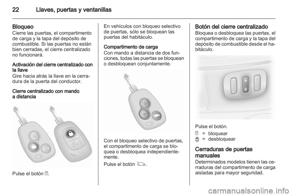 OPEL VIVARO 2011  Manual de Instrucciones (in Spanish) 