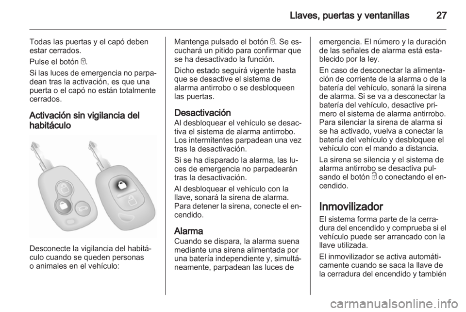 OPEL VIVARO 2011  Manual de Instrucciones (in Spanish) 