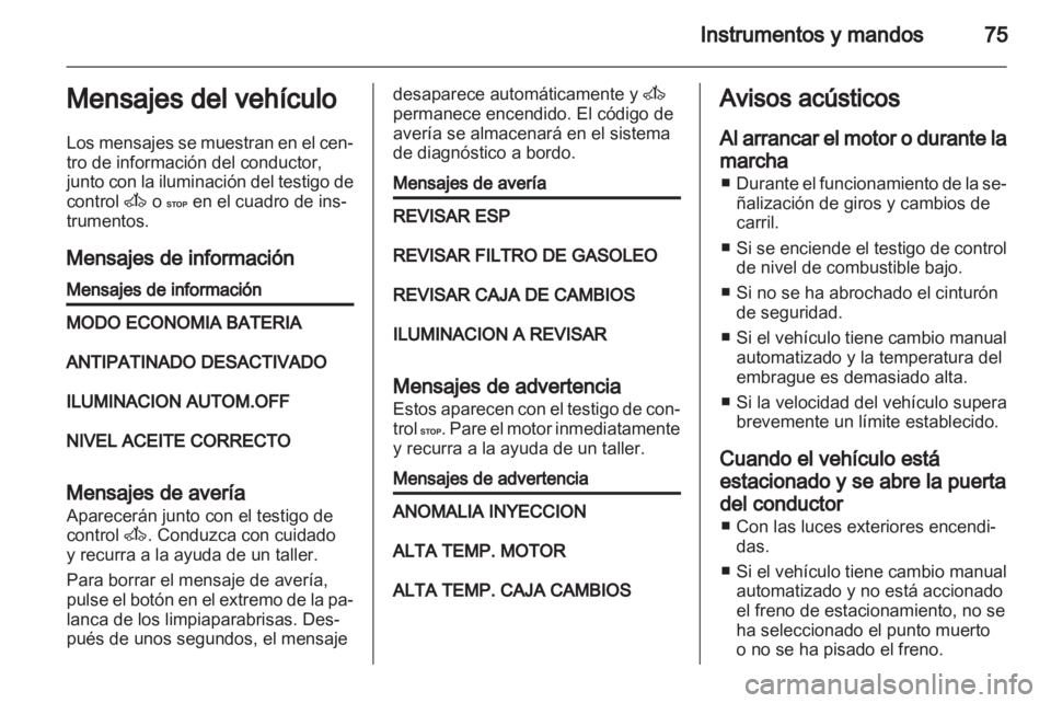 OPEL VIVARO 2011  Manual de Instrucciones (in Spanish) 