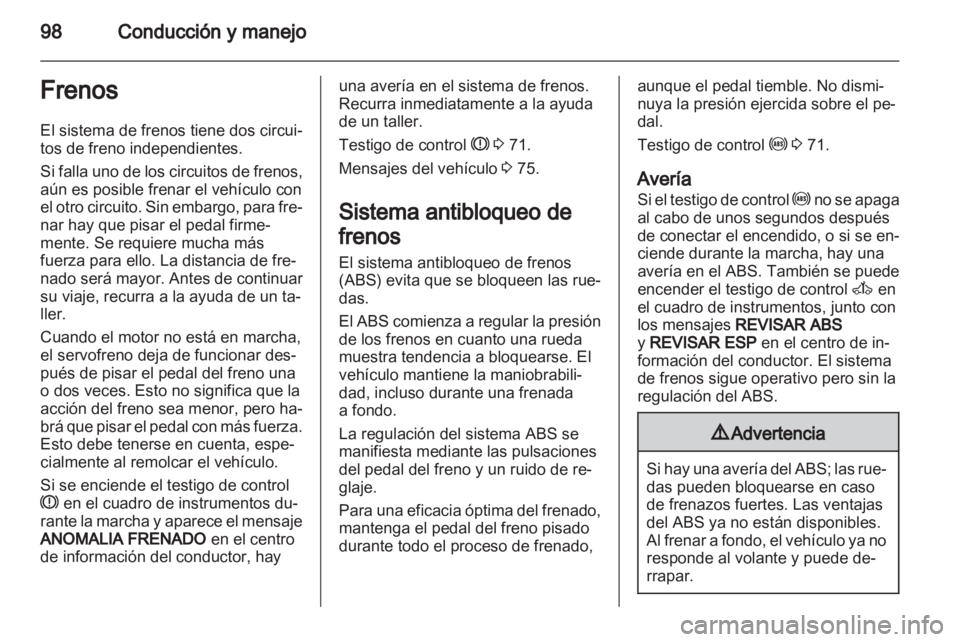 OPEL VIVARO 2011  Manual de Instrucciones (in Spanish) 