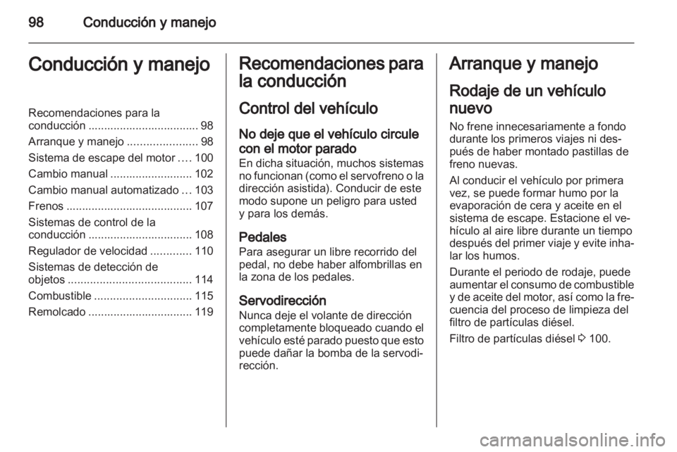 OPEL VIVARO 2012  Manual de Instrucciones (in Spanish) 