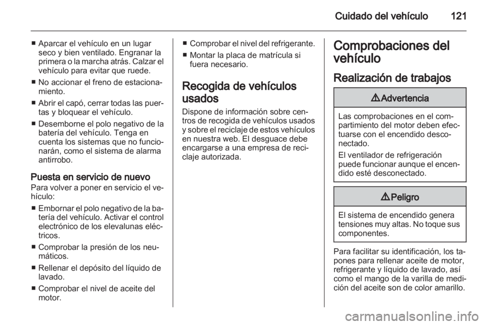OPEL VIVARO 2013  Manual de Instrucciones (in Spanish) 