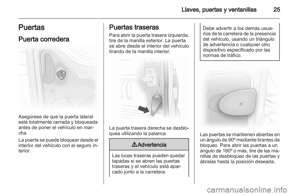OPEL VIVARO 2013  Manual de Instrucciones (in Spanish) 