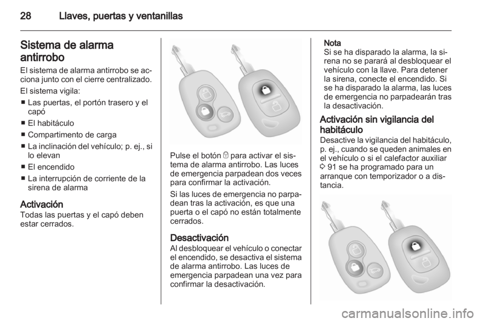 OPEL VIVARO 2013  Manual de Instrucciones (in Spanish) 