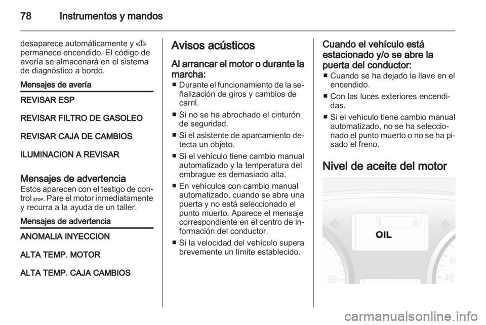 OPEL VIVARO 2013  Manual de Instrucciones (in Spanish) 