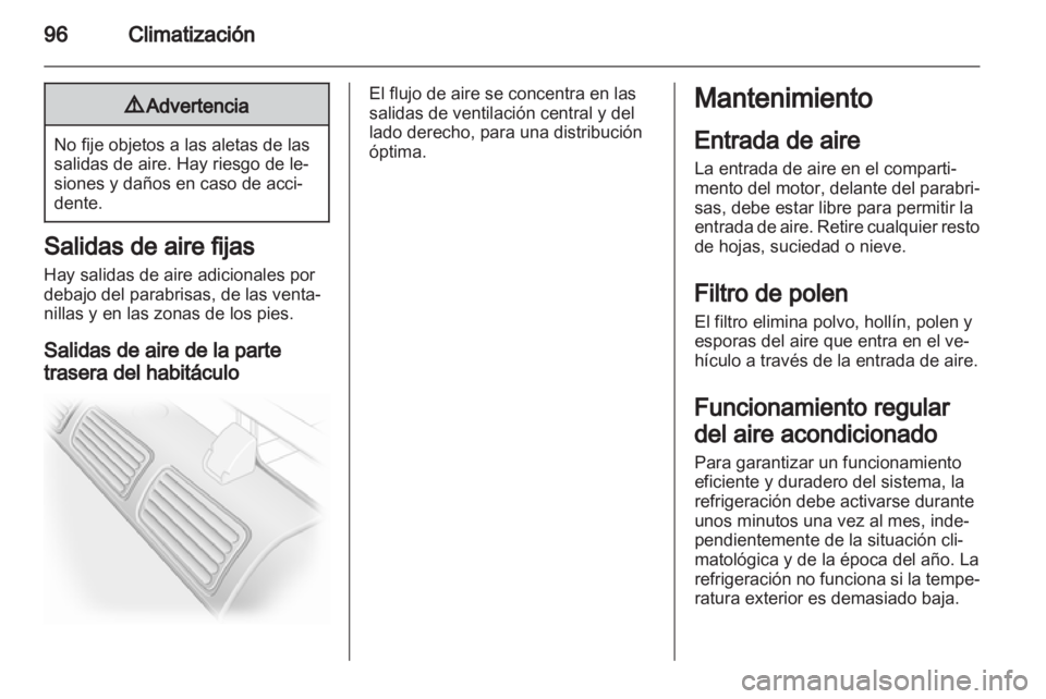 OPEL VIVARO 2013  Manual de Instrucciones (in Spanish) 