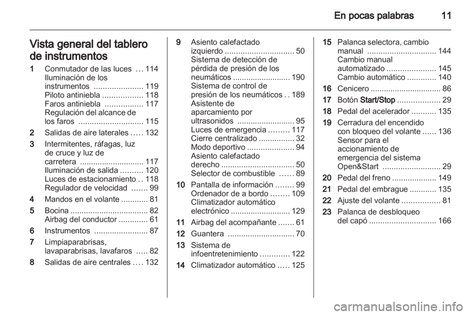 OPEL ZAFIRA 2011  Manual de Instrucciones (in Spanish) 