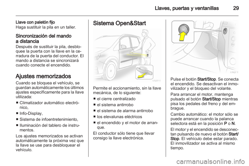OPEL ZAFIRA 2011  Manual de Instrucciones (in Spanish) 