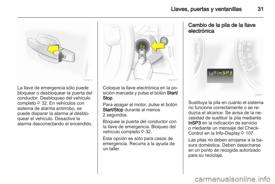OPEL ZAFIRA 2011  Manual de Instrucciones (in Spanish) 