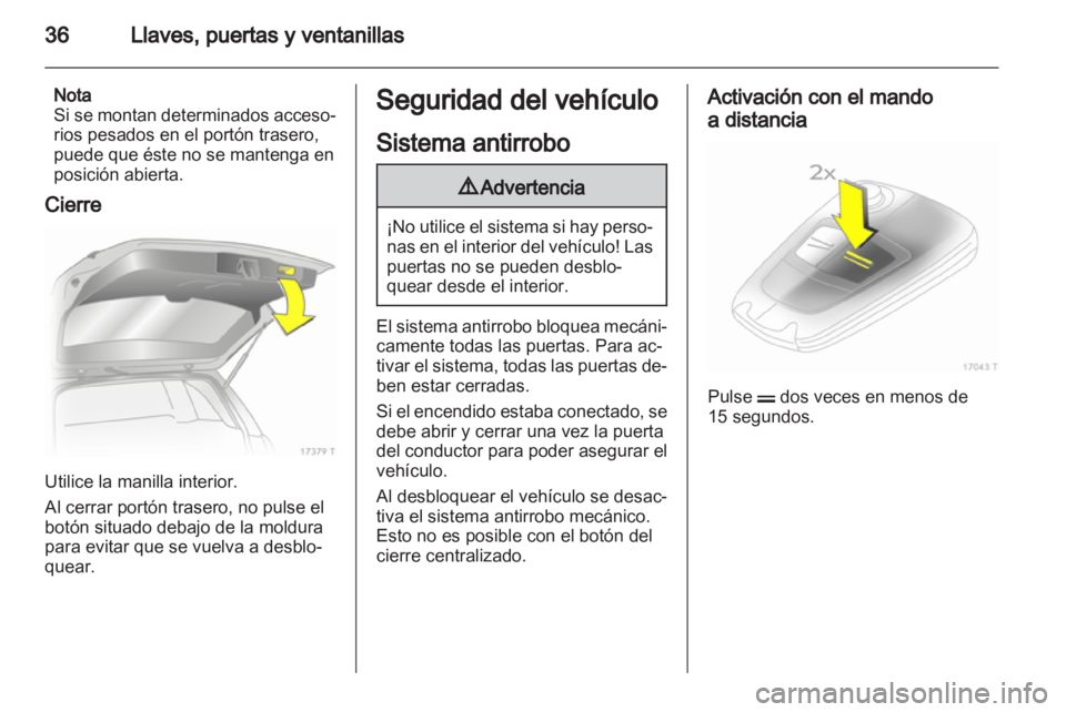 OPEL ZAFIRA 2011  Manual de Instrucciones (in Spanish) 