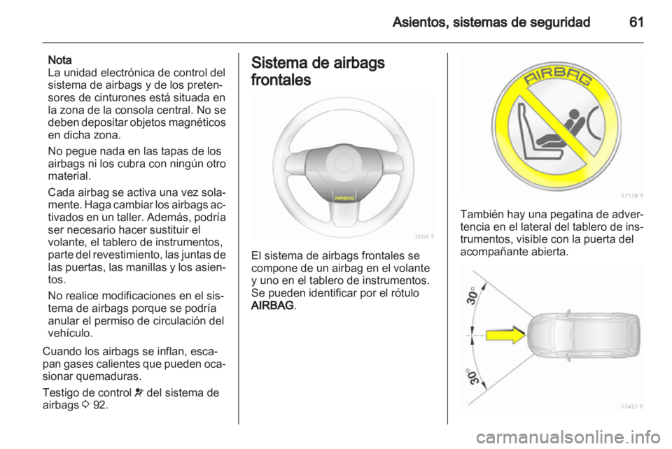 OPEL ZAFIRA 2011  Manual de Instrucciones (in Spanish) 