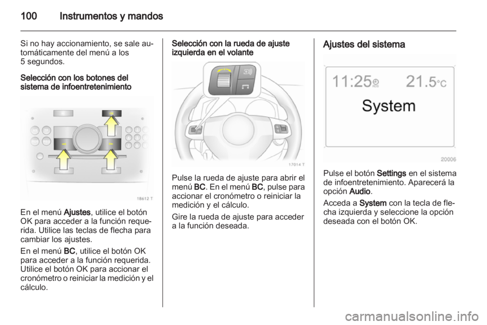 OPEL ZAFIRA 2012  Manual de Instrucciones (in Spanish) 