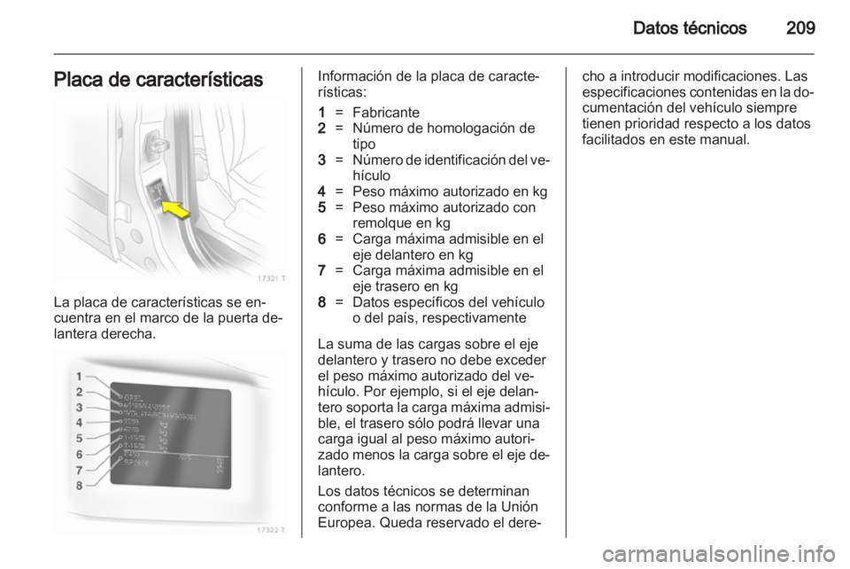 OPEL ZAFIRA 2012  Manual de Instrucciones (in Spanish) 