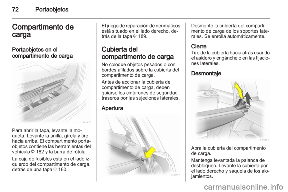 OPEL ZAFIRA 2012  Manual de Instrucciones (in Spanish) 