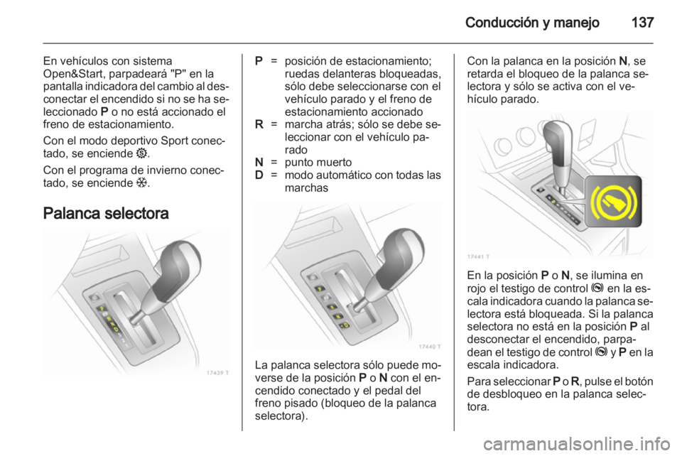 OPEL ZAFIRA 2013  Manual de Instrucciones (in Spanish) 