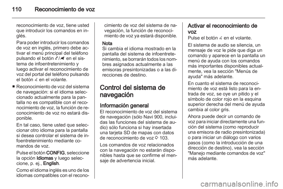 OPEL ZAFIRA C 2013  Manual de infoentretenimiento (in Spanish) 