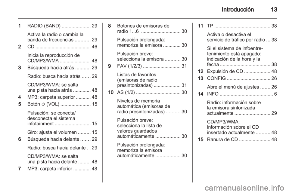 OPEL ZAFIRA C 2013  Manual de infoentretenimiento (in Spanish) 