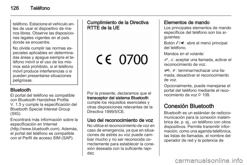 OPEL ZAFIRA C 2013  Manual de infoentretenimiento (in Spanish) 