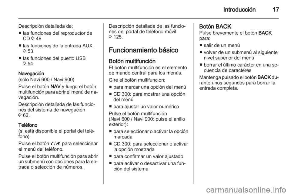 OPEL ZAFIRA C 2013  Manual de infoentretenimiento (in Spanish) 
