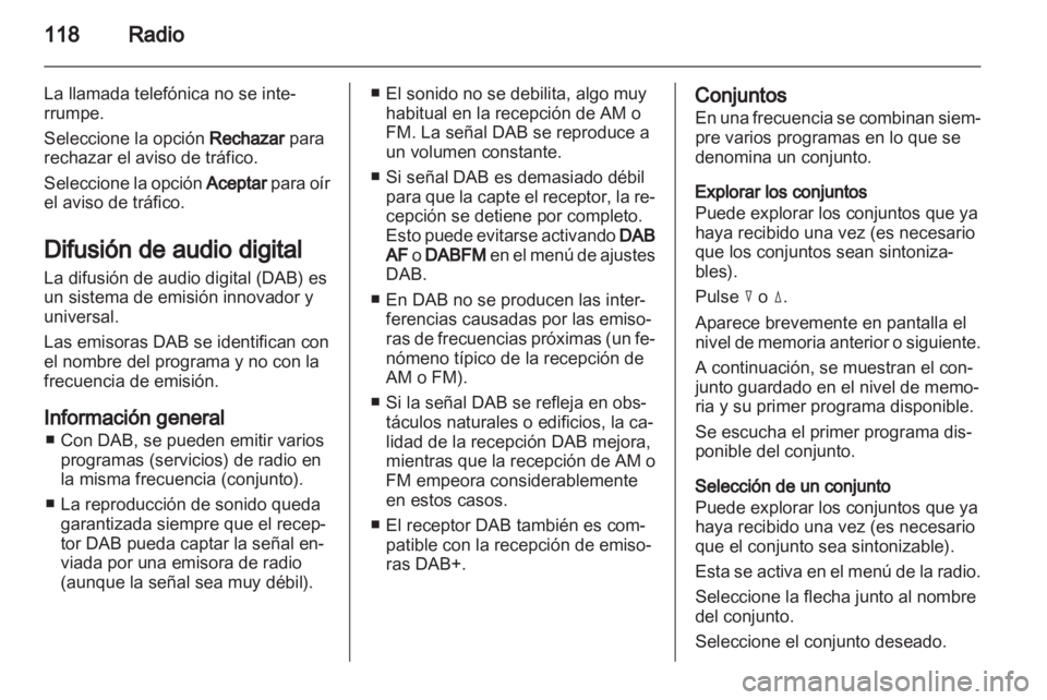 OPEL ZAFIRA B 2014  Manual de infoentretenimiento (in Spanish) 