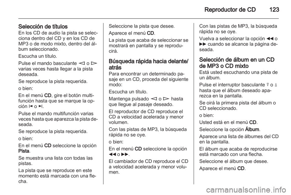 OPEL ZAFIRA B 2014  Manual de infoentretenimiento (in Spanish) 