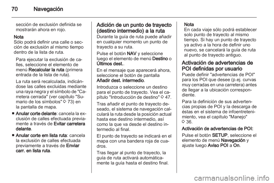 OPEL ZAFIRA B 2014  Manual de infoentretenimiento (in Spanish) 
