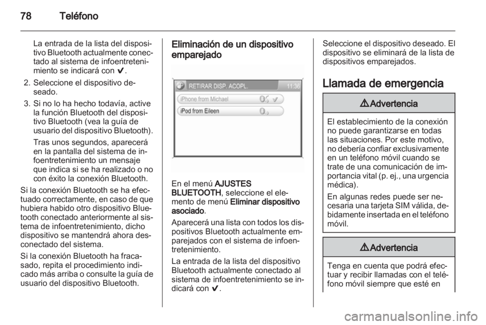 OPEL ZAFIRA B 2014  Manual de infoentretenimiento (in Spanish) 