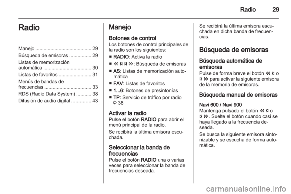 OPEL ZAFIRA C 2013.5  Manual de infoentretenimiento (in Spanish) 
