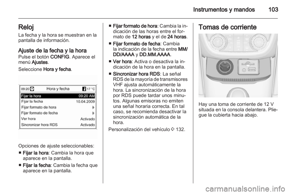 OPEL ZAFIRA TOURER 2012  Manual de Instrucciones (in Spanish) 