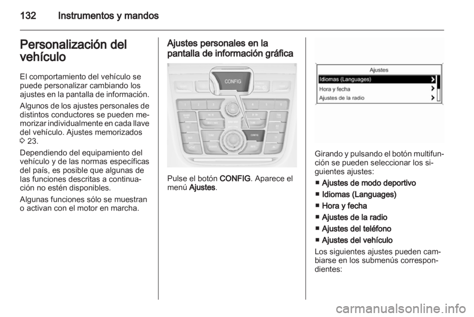 OPEL ZAFIRA TOURER 2012  Manual de Instrucciones (in Spanish) 