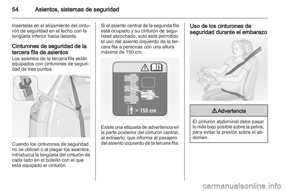 OPEL ZAFIRA TOURER 2012  Manual de Instrucciones (in Spanish) 
