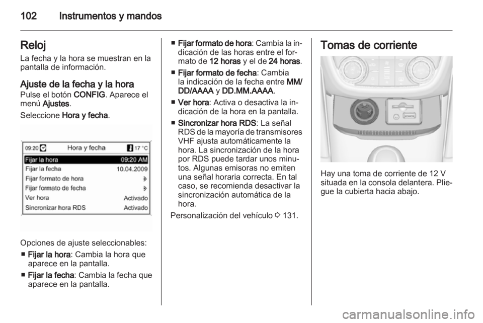 OPEL ZAFIRA TOURER 2012.5  Manual de Instrucciones (in Spanish) 