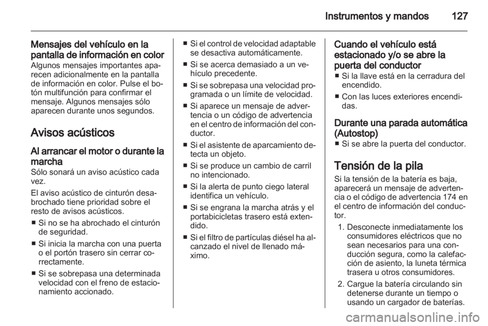 OPEL ZAFIRA TOURER 2012.5  Manual de Instrucciones (in Spanish) 