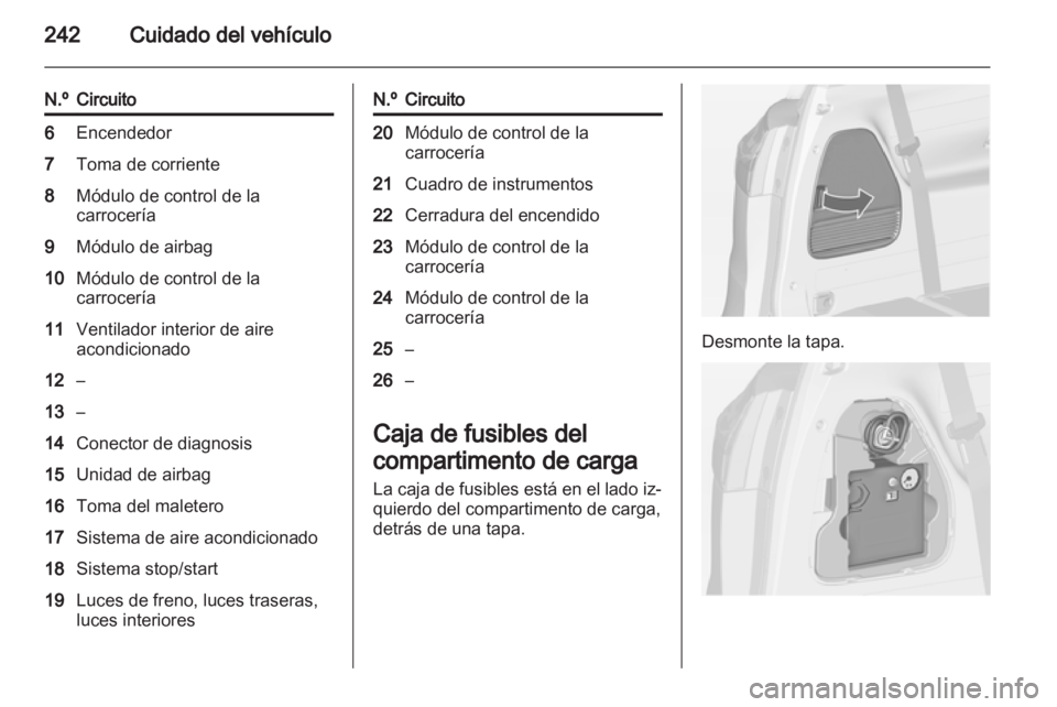 OPEL ZAFIRA TOURER 2012.5  Manual de Instrucciones (in Spanish) 