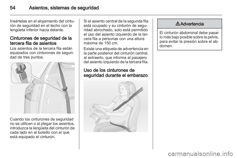 OPEL ZAFIRA TOURER 2012.5  Manual de Instrucciones (in Spanish) 