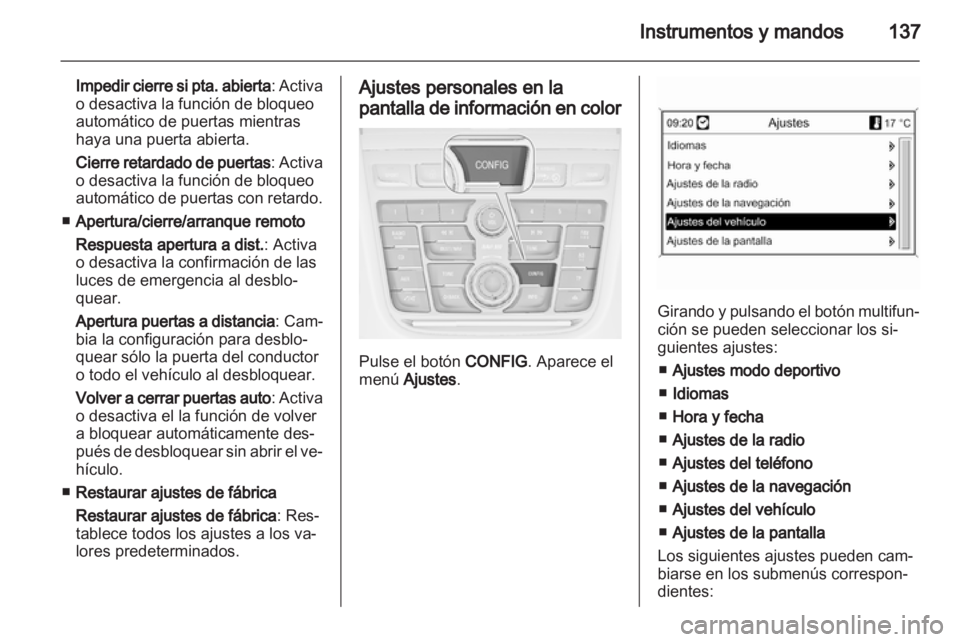 OPEL ZAFIRA TOURER 2013  Manual de Instrucciones (in Spanish) 