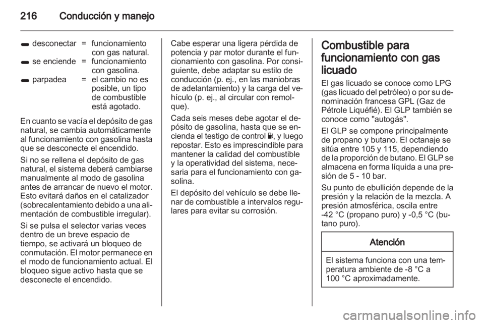 OPEL ZAFIRA TOURER 2013  Manual de Instrucciones (in Spanish) 