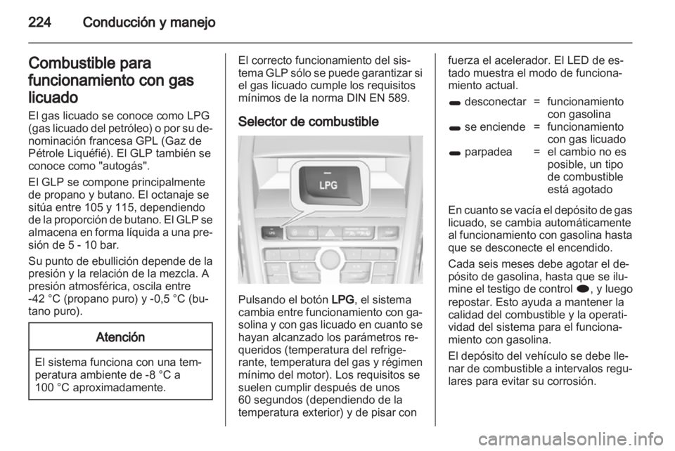 OPEL ZAFIRA TOURER 2013.5  Manual de Instrucciones (in Spanish) 