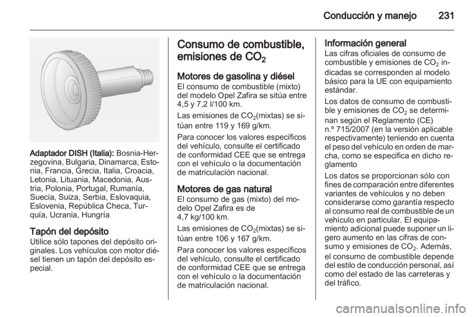 OPEL ZAFIRA TOURER 2013.5  Manual de Instrucciones (in Spanish) 