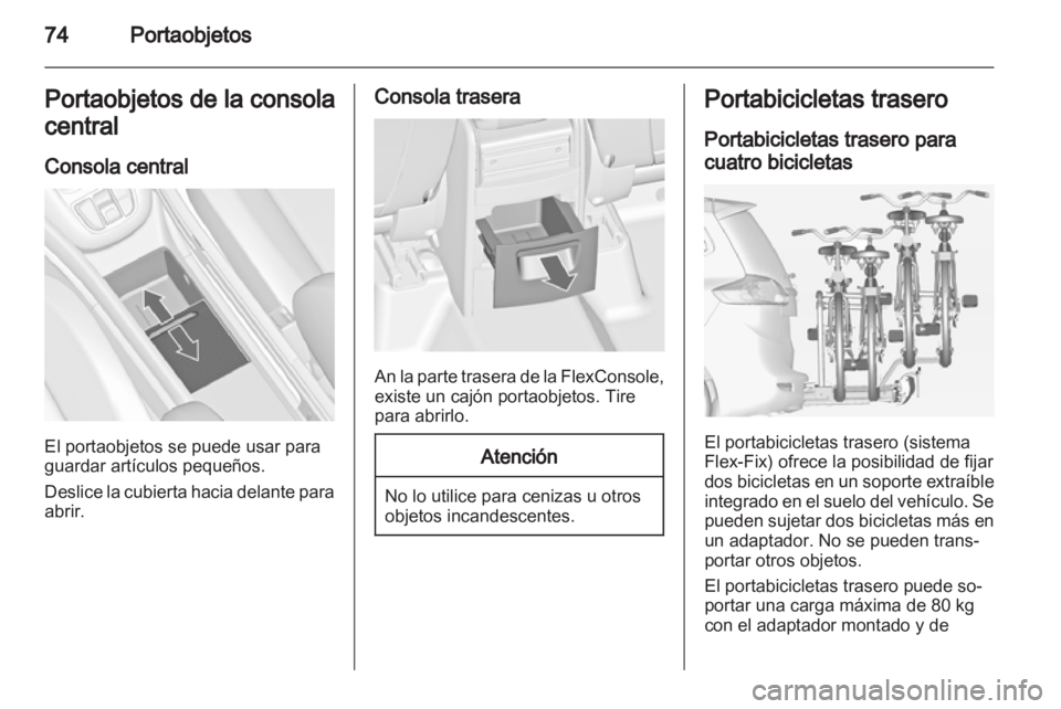 OPEL ZAFIRA TOURER 2013.5  Manual de Instrucciones (in Spanish) 
