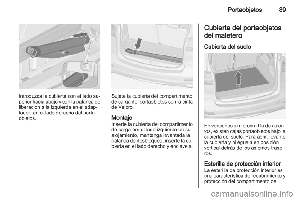 OPEL ZAFIRA TOURER 2013.5  Manual de Instrucciones (in Spanish) 
