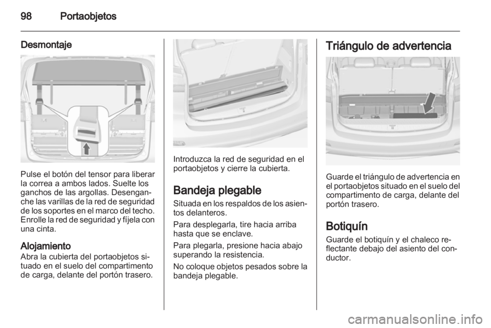 OPEL ZAFIRA TOURER 2013.5  Manual de Instrucciones (in Spanish) 