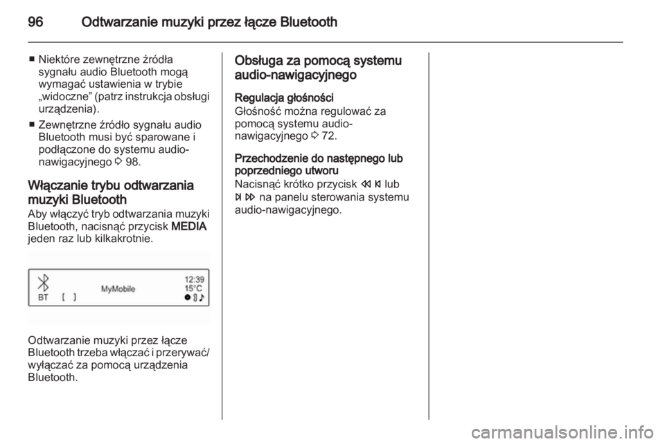 OPEL ADAM 2013  Instrukcja obsługi systemu audio-nawigacyjnego (in Polish) 