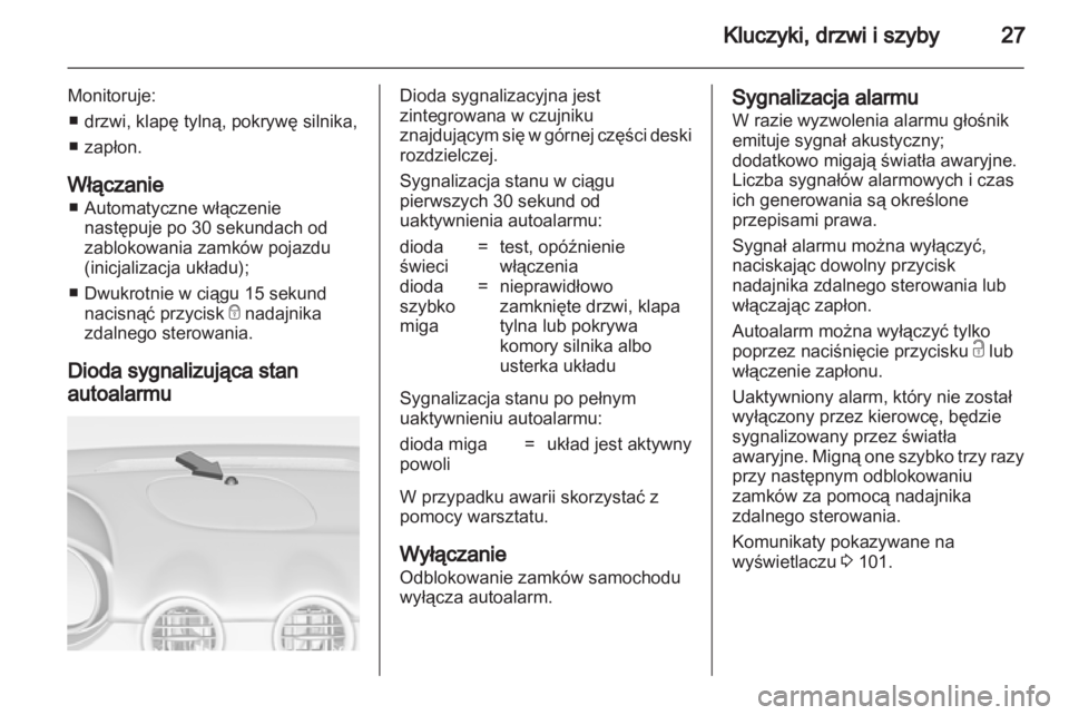 OPEL ADAM 2013.5  Instrukcja obsługi (in Polish) 
